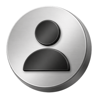 Icono 3D decorativo y plateado de avatar de usuario en la página de preguntas frecuentes